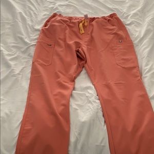 XL Tall Coral Yola Scrub Pants